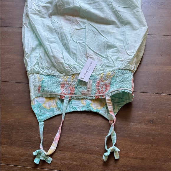 New Sz 10 Janie and Jack cotton tropical floral lined dress with smocked details - Picture 6 of 7